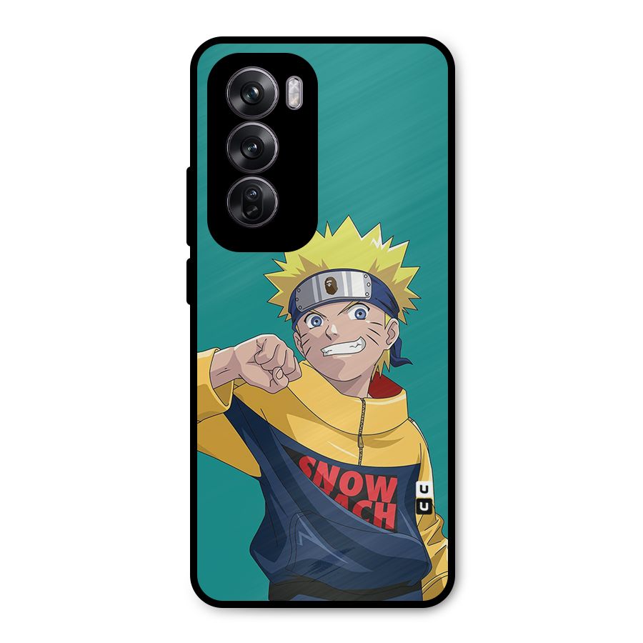 Naruto Snow Beach Art Metal Back Case for Oppo Reno12 Pro