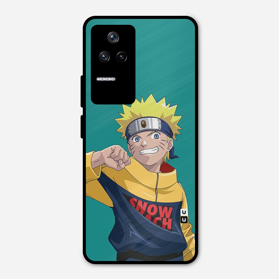 Naruto Snow Beach Art Metal Back Case for Poco F4 5G