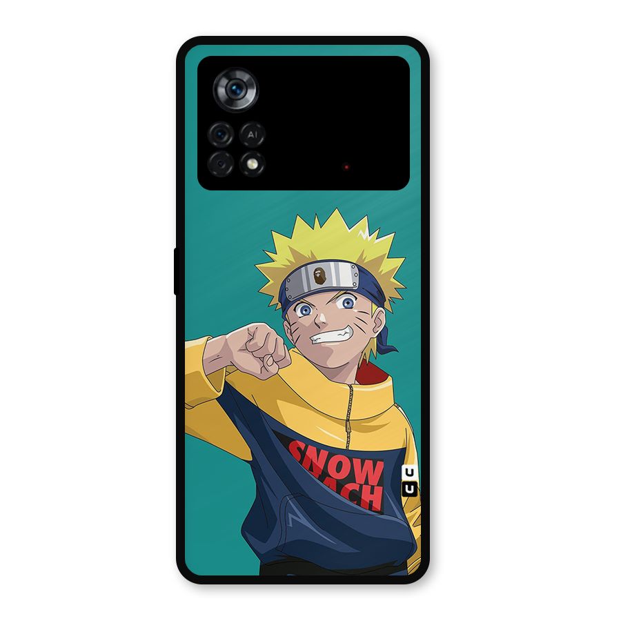 Naruto Snow Beach Art Metal Back Case for Poco X4 Pro 5G