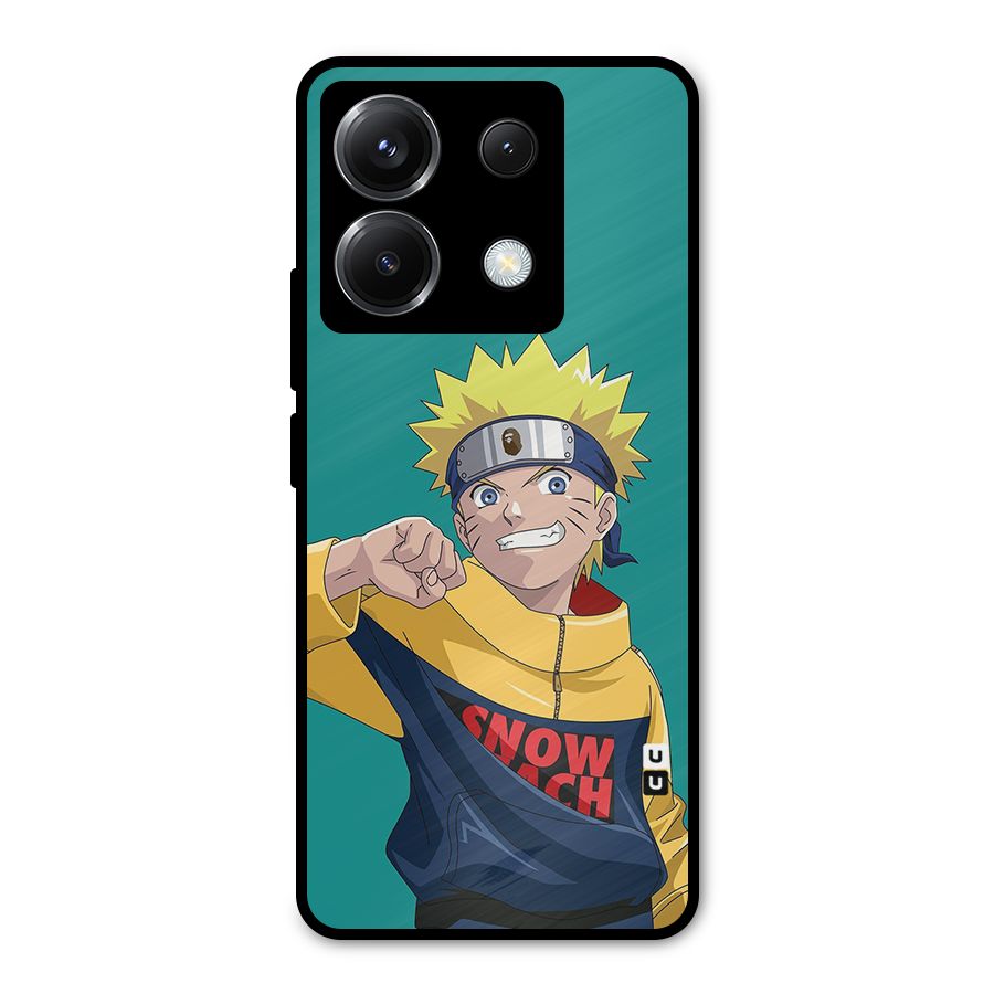 Naruto Snow Beach Art Metal Back Case for Poco X6