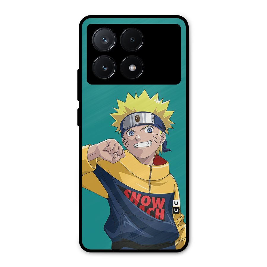 Naruto Snow Beach Art Metal Back Case for Poco X6 Pro