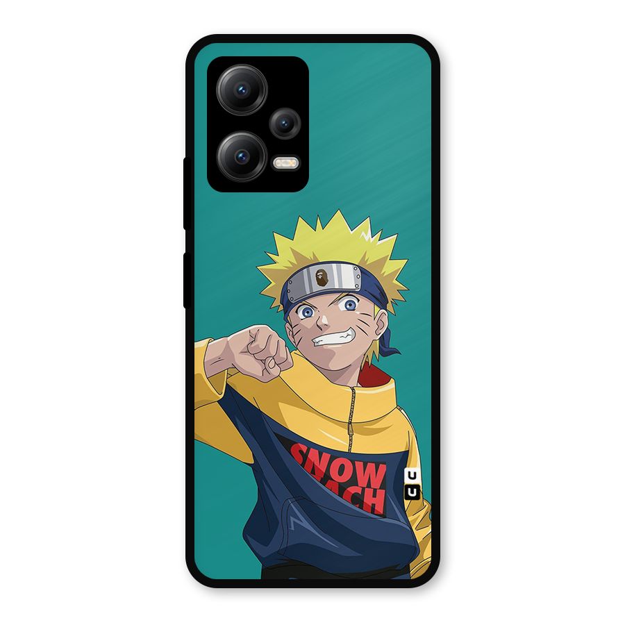 Naruto Snow Beach Art Metal Back Case for Redmi Note 12 5G