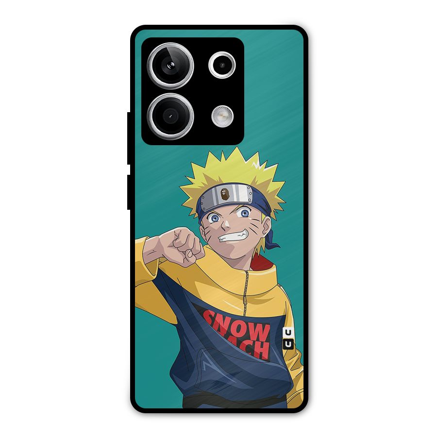 Naruto Snow Beach Art Metal Back Case for Redmi Note 13 5G