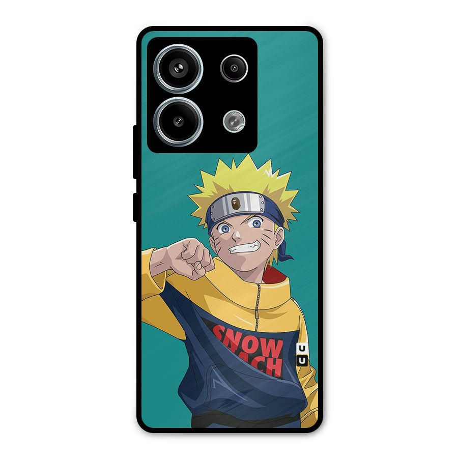 Naruto Snow Beach Art Metal Back Case for Redmi Note 13 Pro 5G