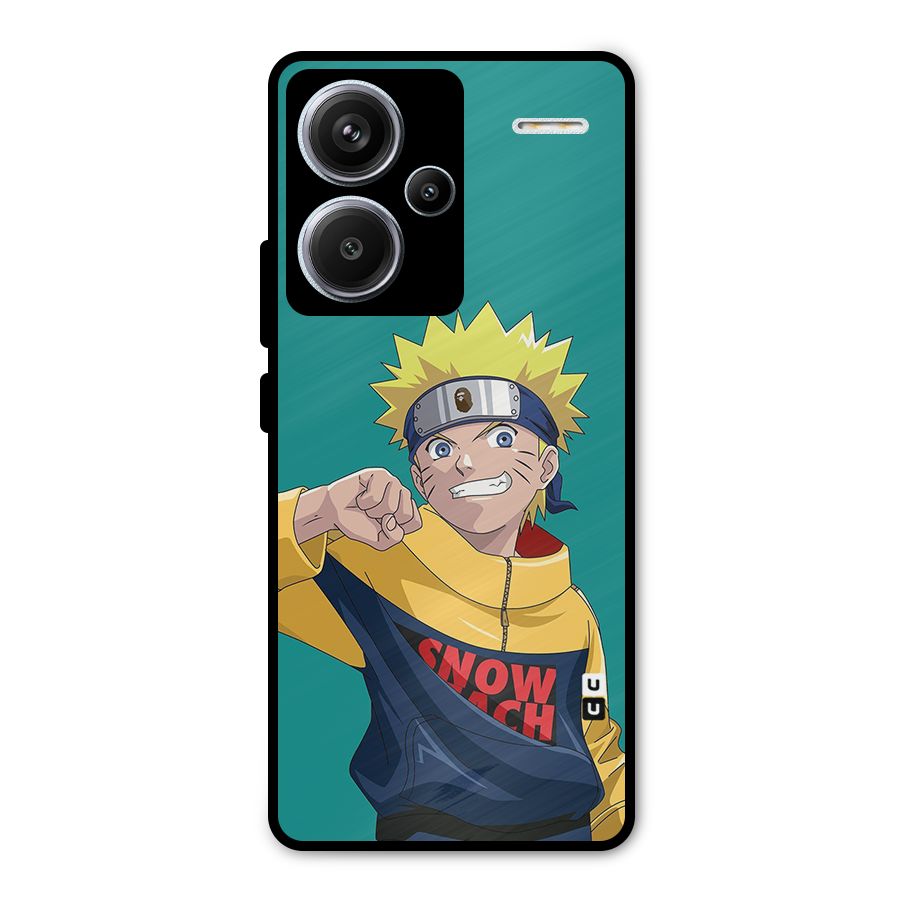 Naruto Snow Beach Art Metal Back Case for Redmi Note 13 Pro Plus