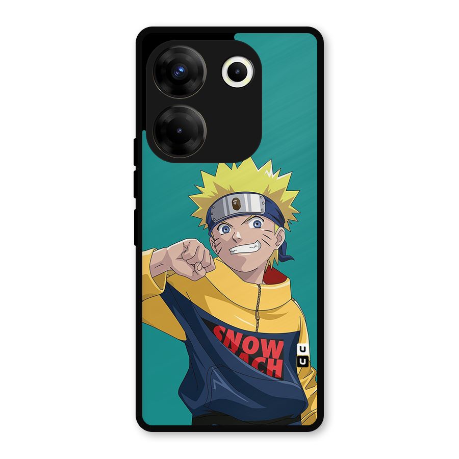 Naruto Snow Beach Art Metal Back Case for Tecno Camon 20