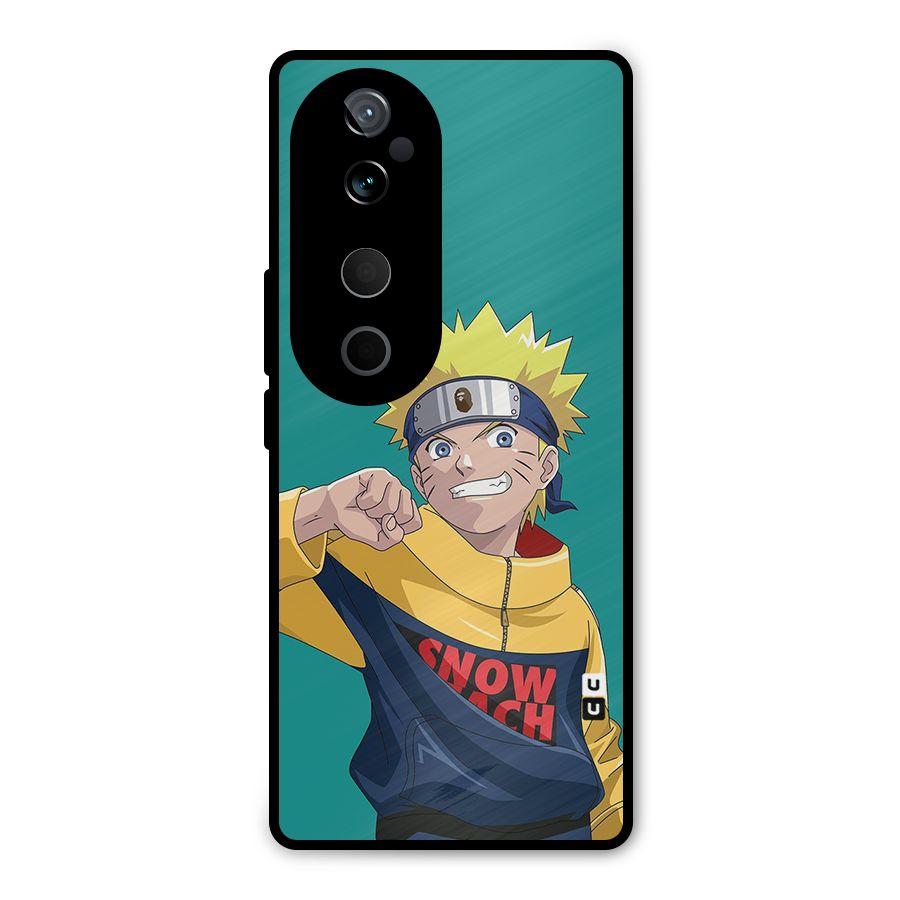 Naruto Snow Beach Art Metal Back Case for Vivo T3 Ultra