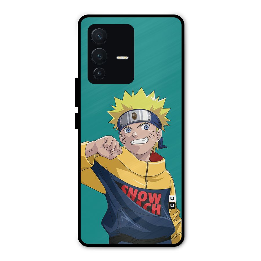 Naruto Snow Beach Art Metal Back Case for Vivo V23 Pro