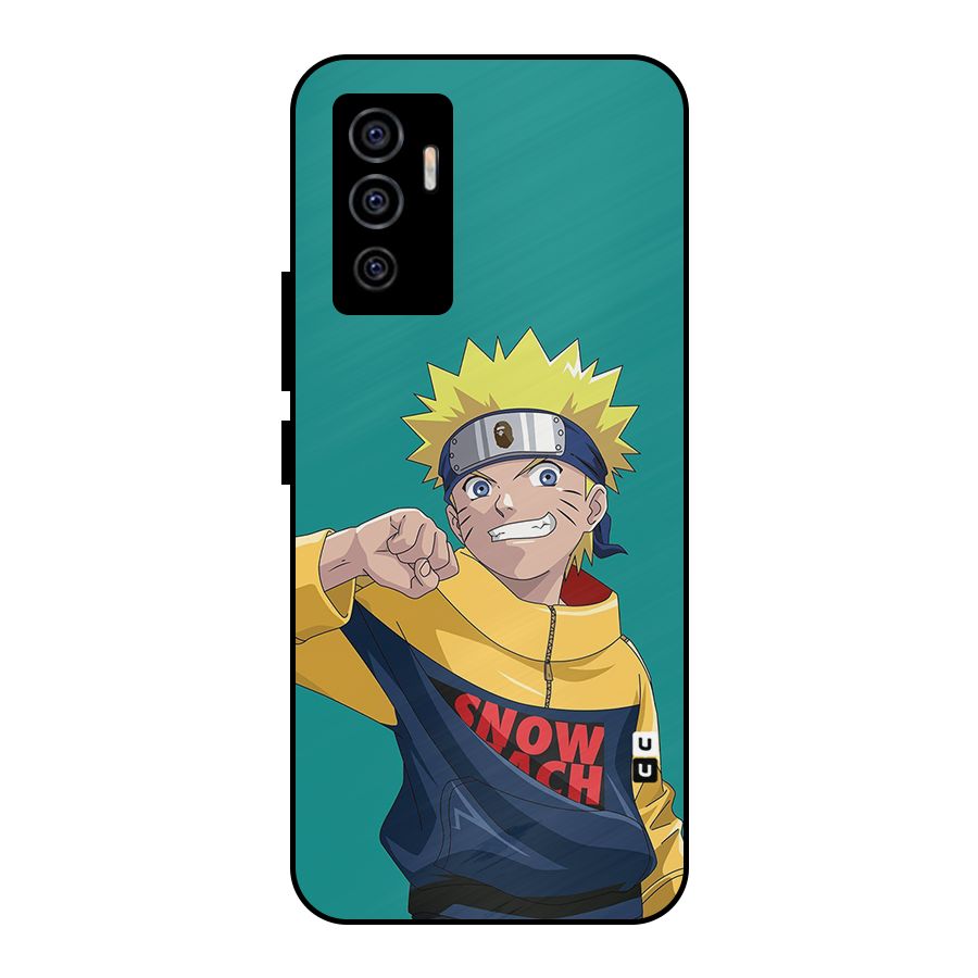 Naruto Snow Beach Art Metal Back Case for Vivo V23e