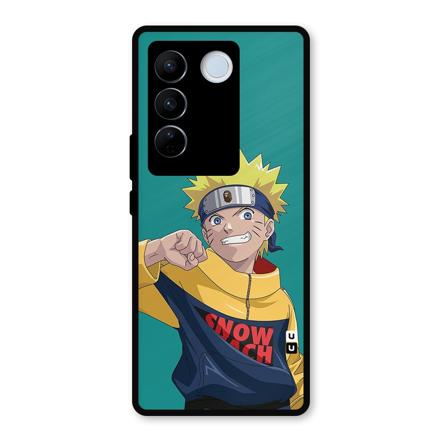 Naruto Snow Beach Art Metal Back Case for Vivo V27