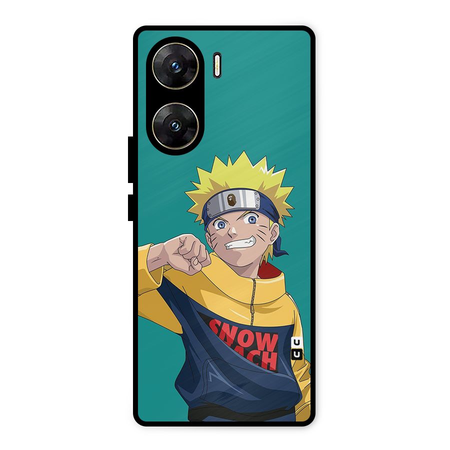 Naruto Snow Beach Art Metal Back Case for Vivo V29e