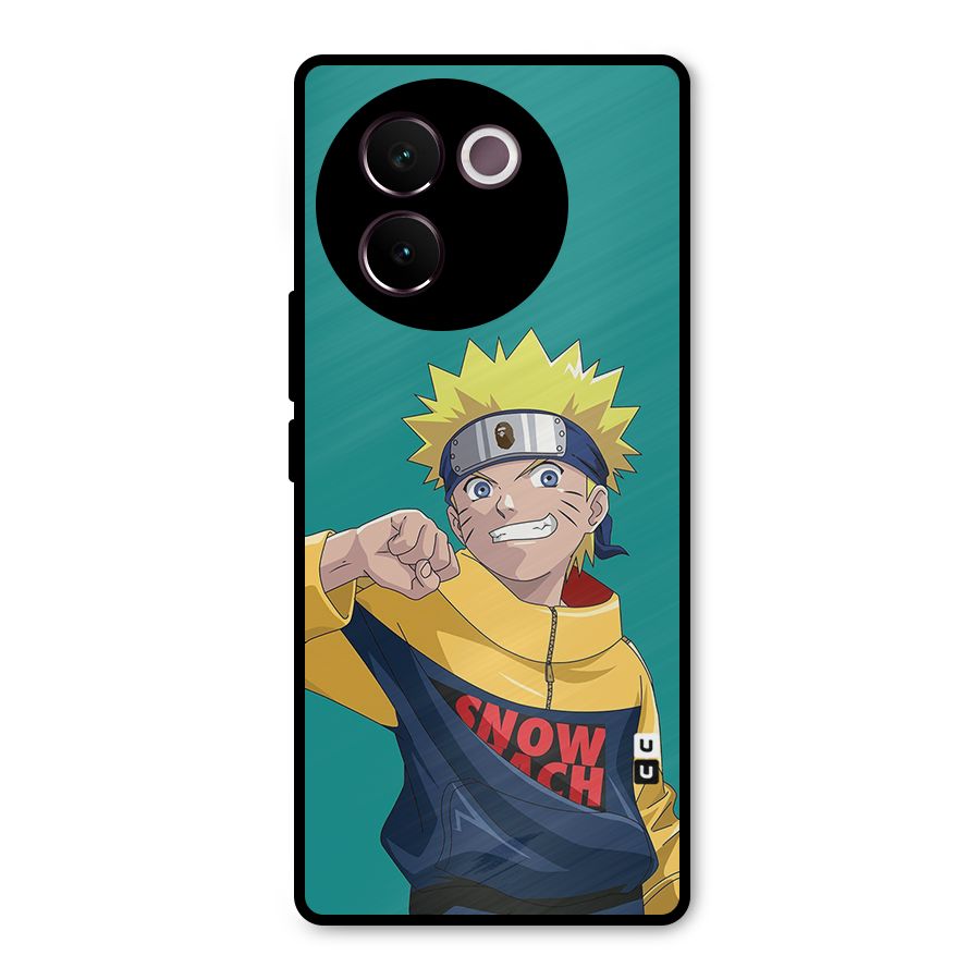 Naruto Snow Beach Art Metal Back Case for Vivo V30e