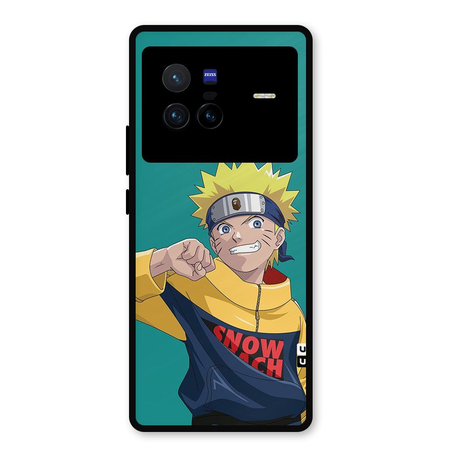 Naruto Snow Beach Art Metal Back Case for Vivo X80