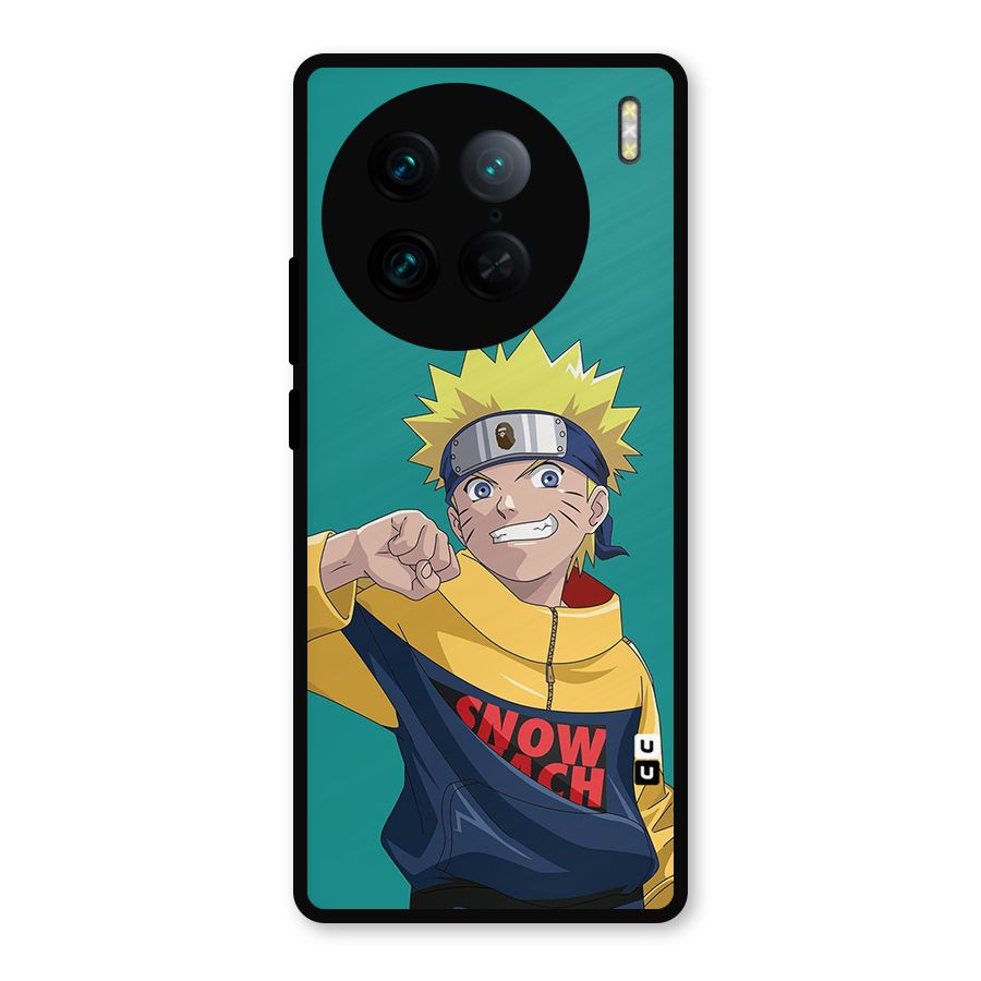 Naruto Snow Beach Art Metal Back Case for Vivo X90 Pro