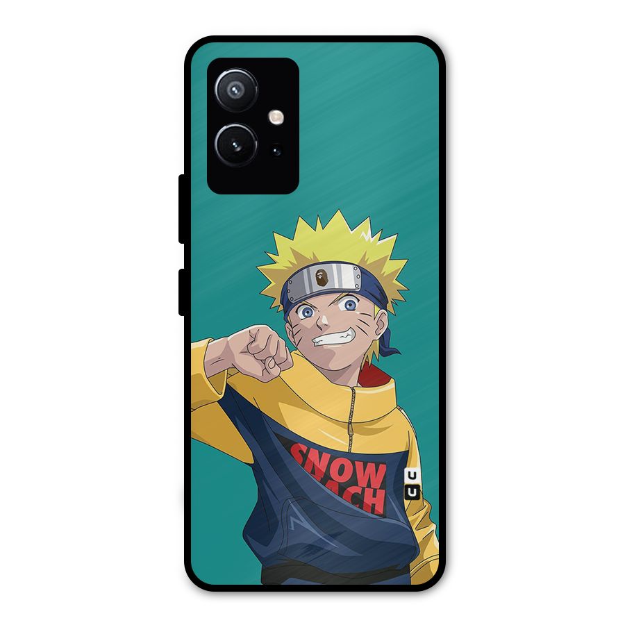 Naruto Snow Beach Art Metal Back Case for Vivo Y75 5G
