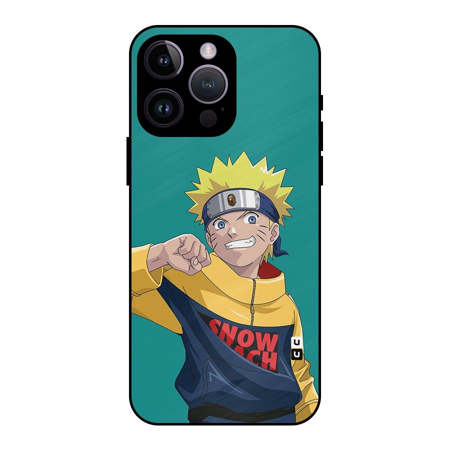 Naruto Snow Beach Art Metal Back Case for iPhone 14 Pro Max
