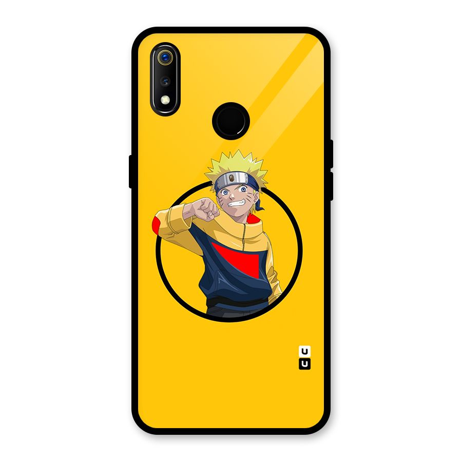 Naruto Sports Art Glass Back Case for Realme 3i