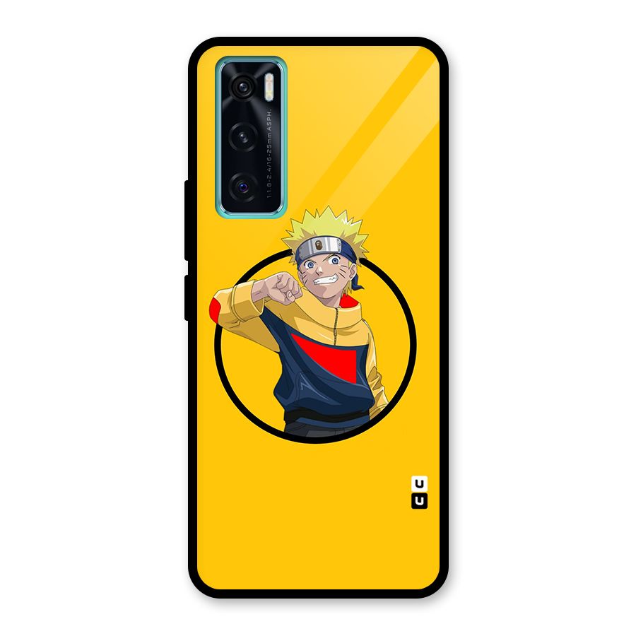 Naruto Sports Art Glass Back Case for Vivo V20 SE