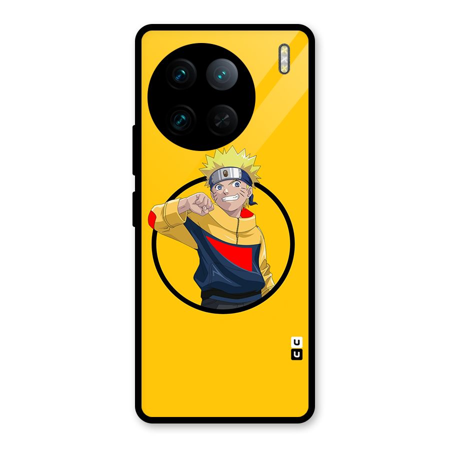 Naruto Sports Art Glass Back Case for Vivo X90 Pro
