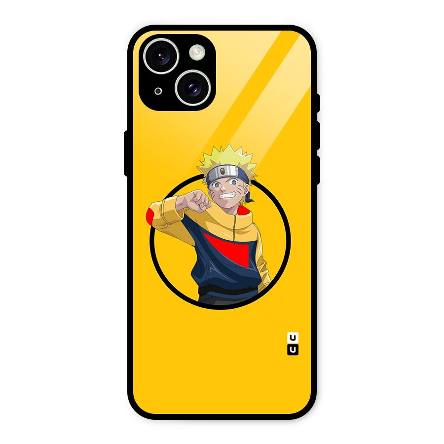 Naruto Sports Art Glass Back Case for iPhone 15 Plus