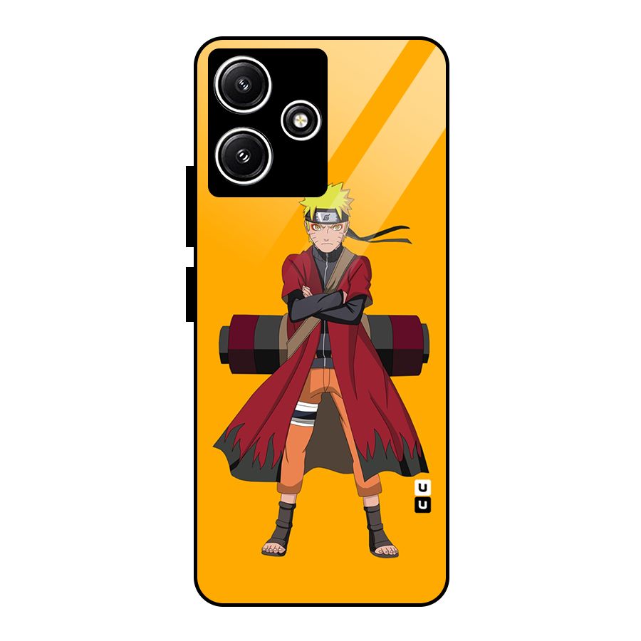Naruto Uzumaki Art Glass Back Case for Redmi 12 5G