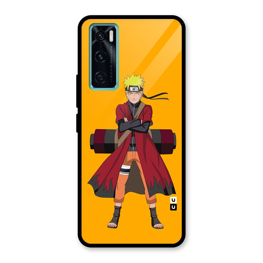 Naruto Uzumaki Art Glass Back Case for Vivo V20 SE