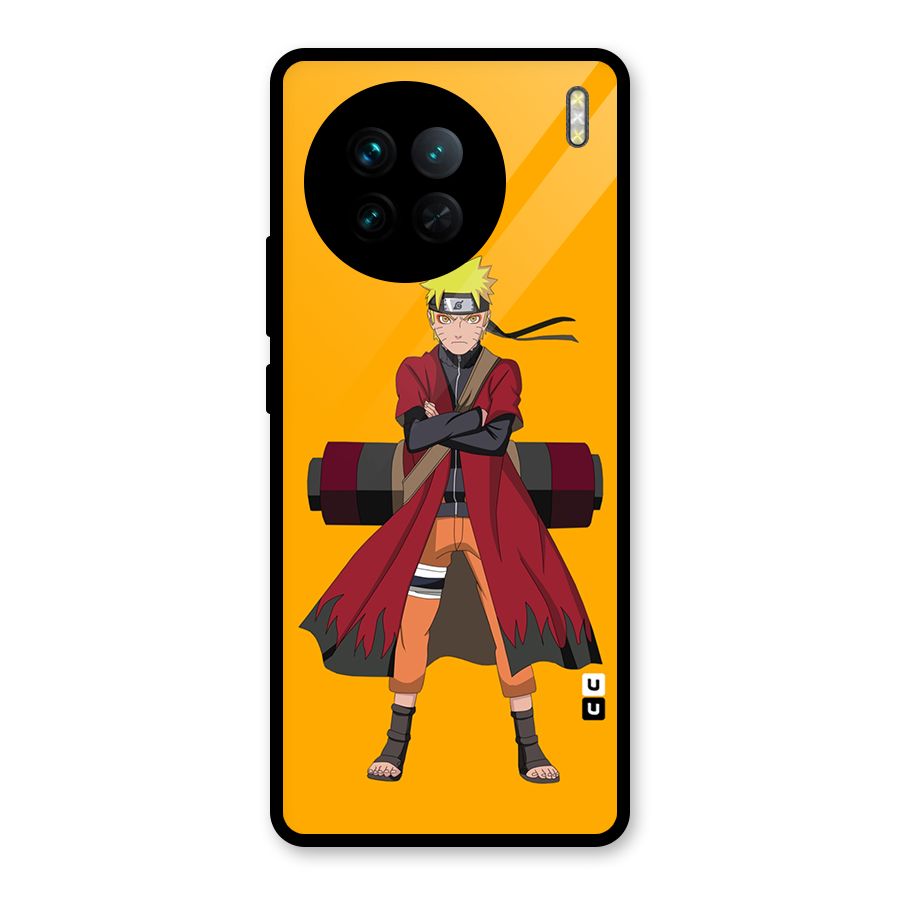 Naruto Uzumaki Art Glass Back Case for Vivo X90