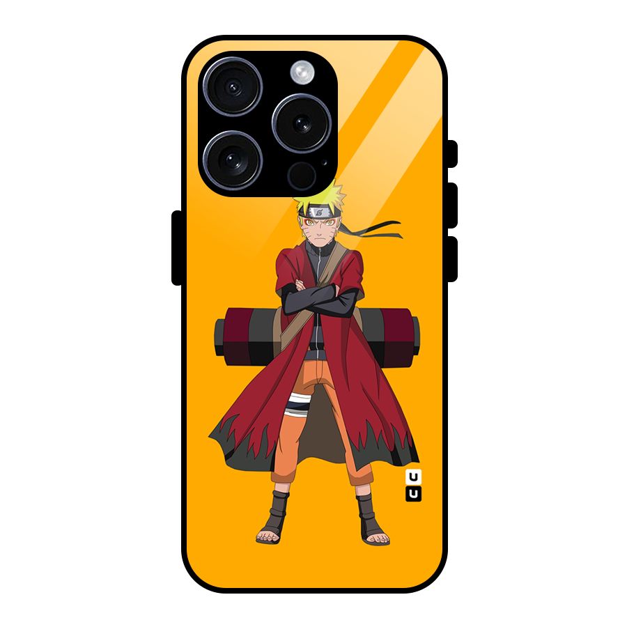 Naruto Uzumaki Art Glass Back Case for iPhone 15 Pro