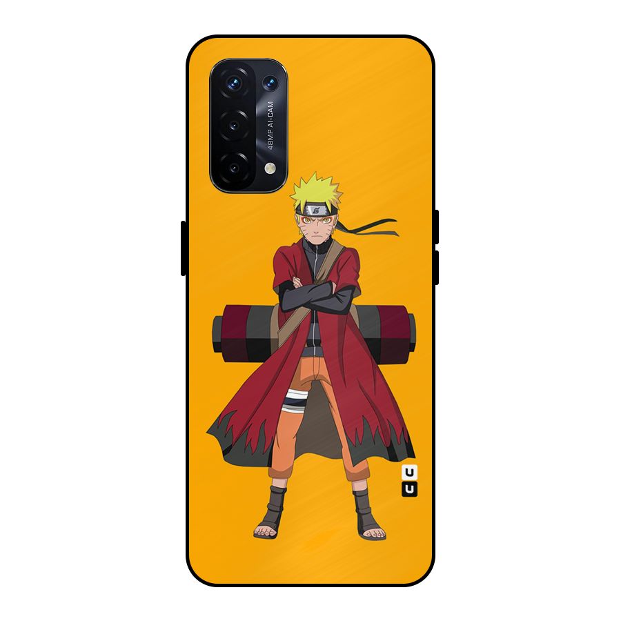 Naruto Uzumaki Art Metal Back Case for Oppo A74 5G