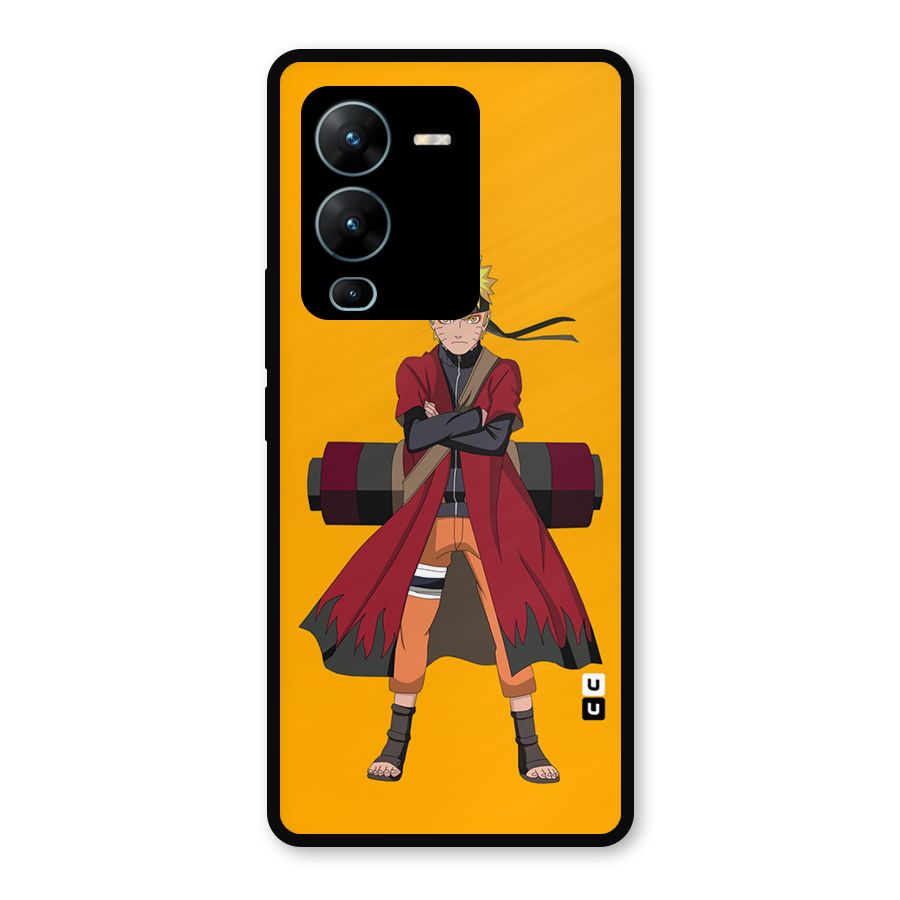 Naruto Uzumaki Art Metal Back Case for Vivo V25 Pro