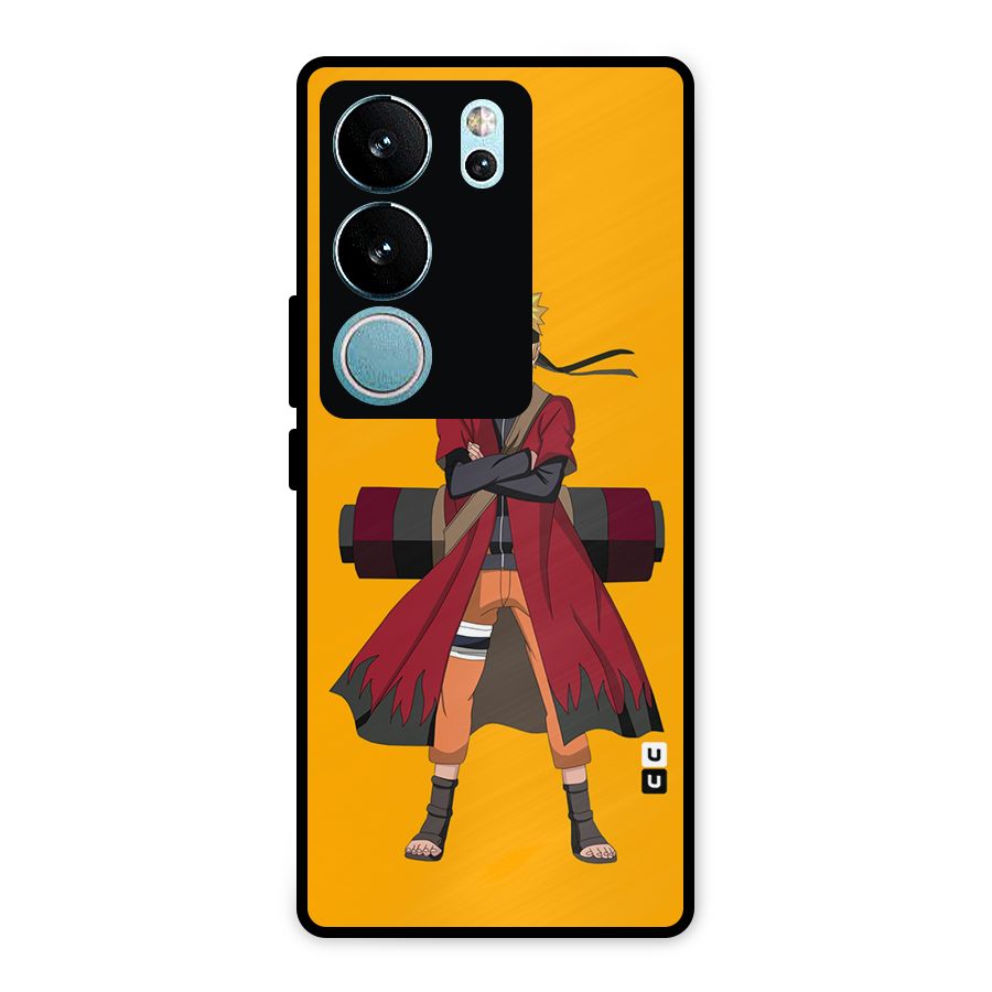 Naruto Uzumaki Art Metal Back Case for Vivo V29 Pro