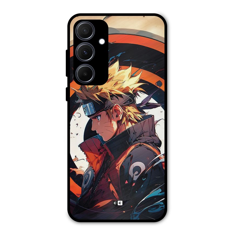 Naruto Uzumaki Combat Metal Back Case for Galaxy A35