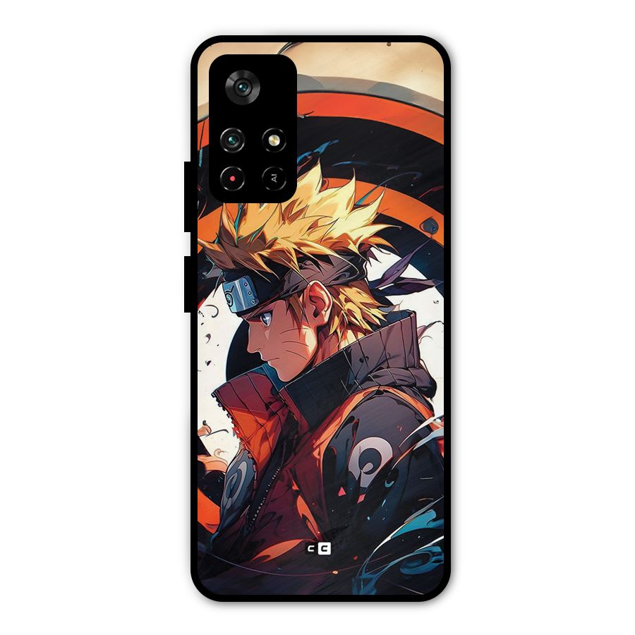 Naruto Uzumaki Combat Metal Back Case for Redmi Note 11T 5G