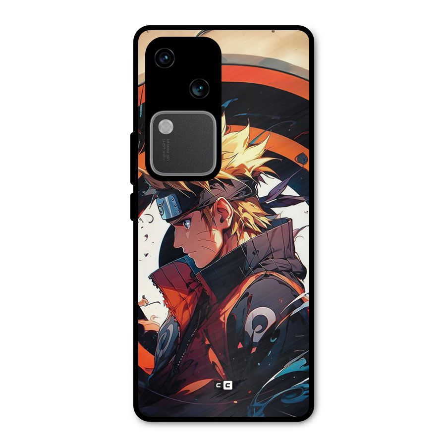 Naruto Uzumaki Combat Metal Back Case for Vivo V30