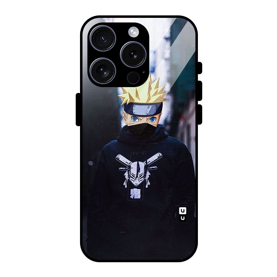 Naruto Uzumaki Cool Anime Glass Back Case for iPhone 15 Pro