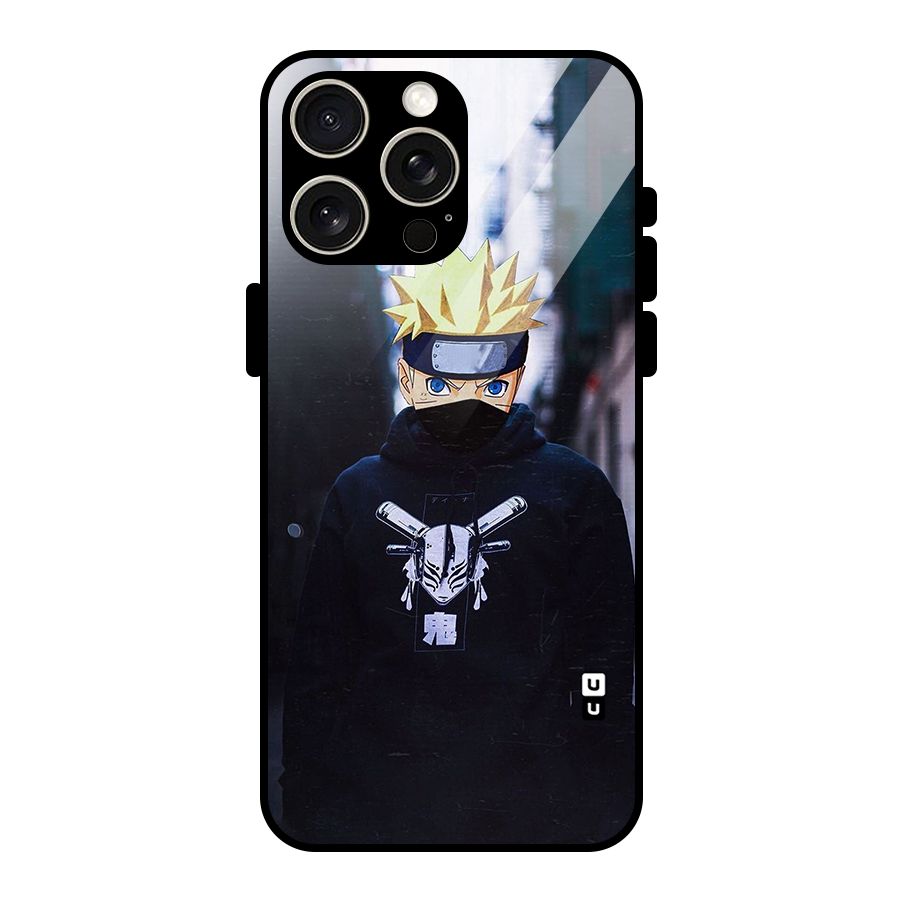Naruto Uzumaki Cool Anime Glass Back Case for iPhone 15 Pro Max