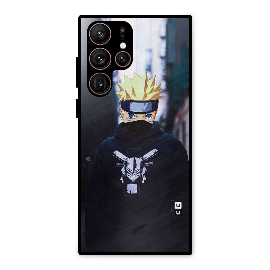 Naruto Uzumaki Cool Anime Metal Back Case for Galaxy S22 Ultra 5G