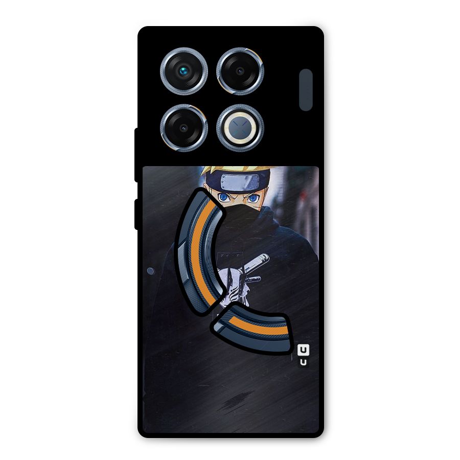 Naruto Uzumaki Cool Anime Metal Back Case for Infinix GT 20 Pro