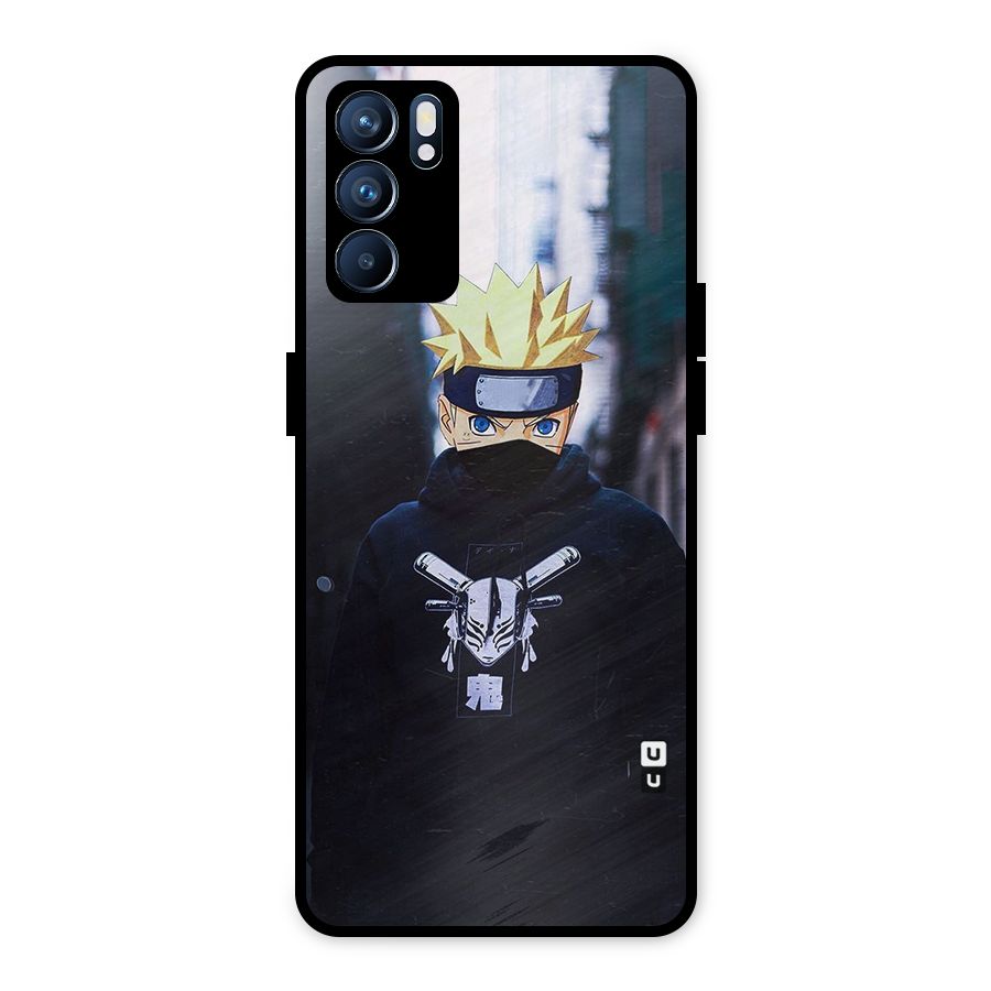 Naruto Uzumaki Cool Anime Metal Back Case for Oppo Reno6 5G