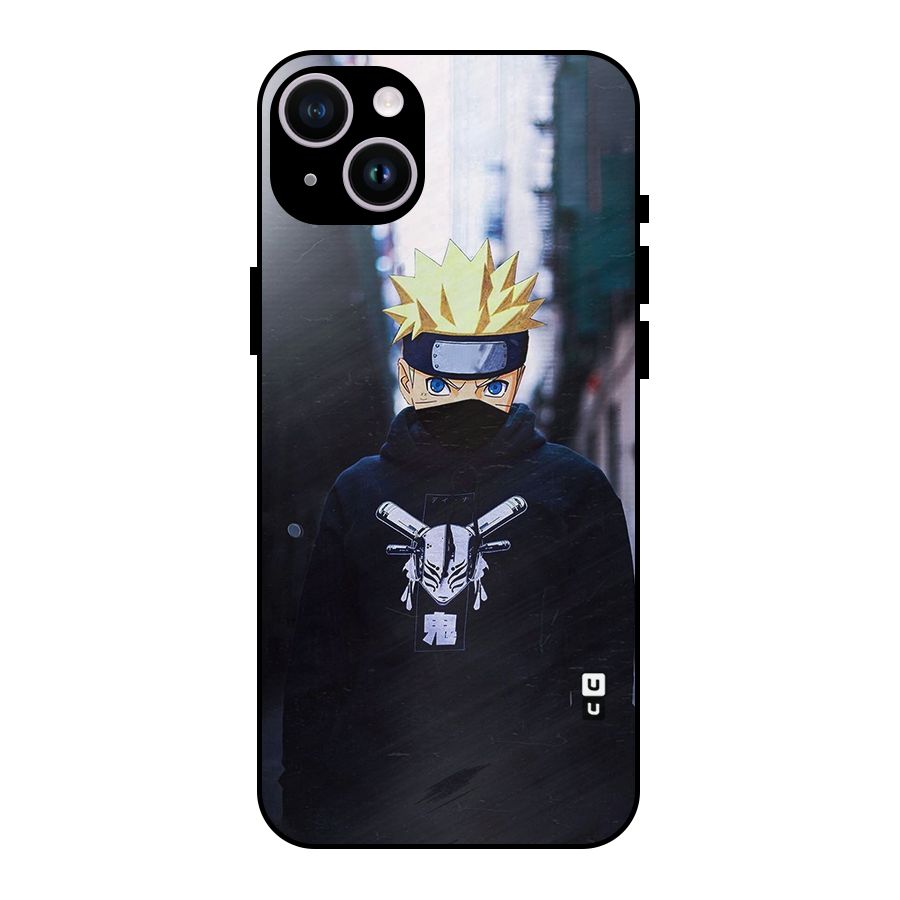 Naruto Uzumaki Cool Anime Metal Back Case for iPhone 14 Plus