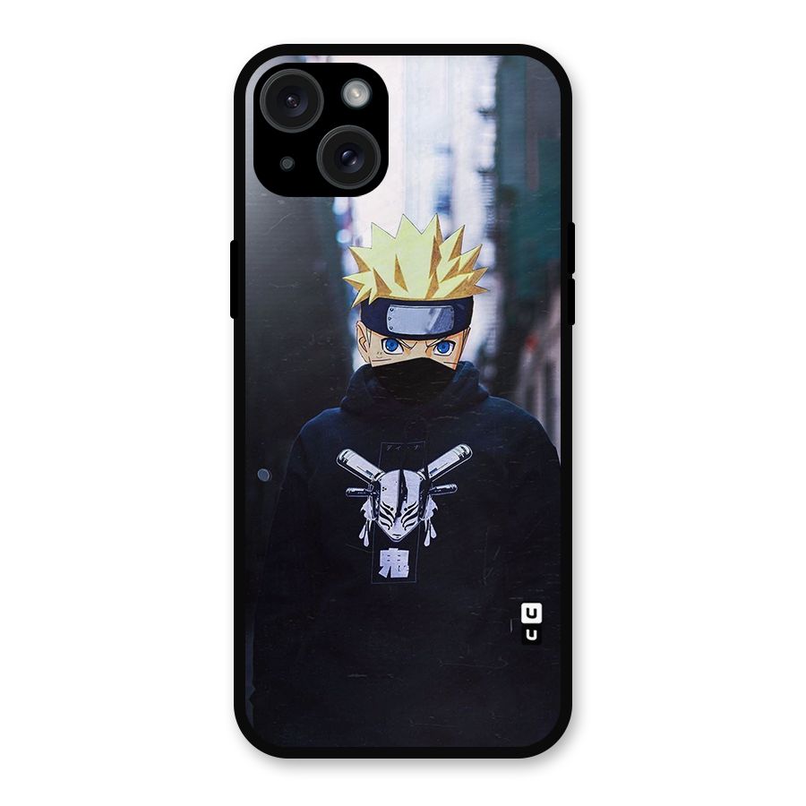 Naruto Uzumaki Cool Anime Metal Back Case for iPhone 15 Plus