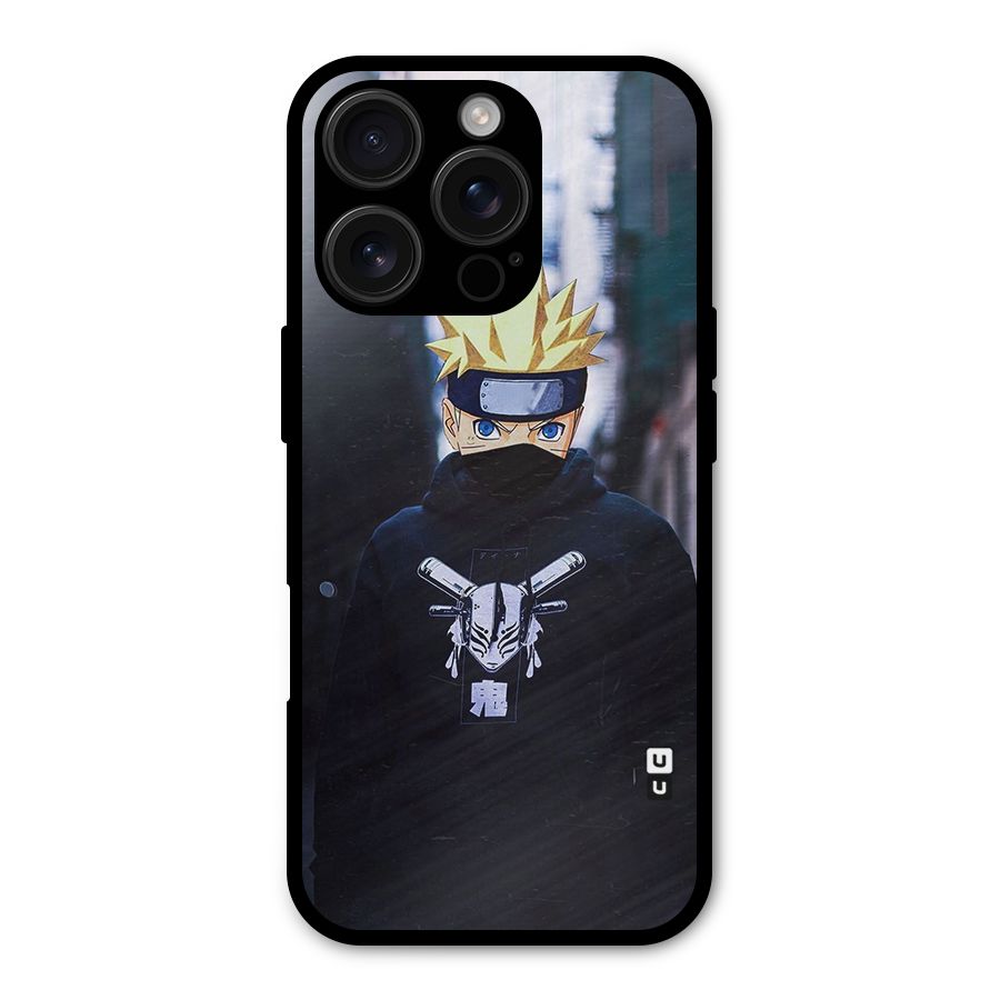 Naruto Uzumaki Cool Anime Metal Back Case for iPhone 16 Pro