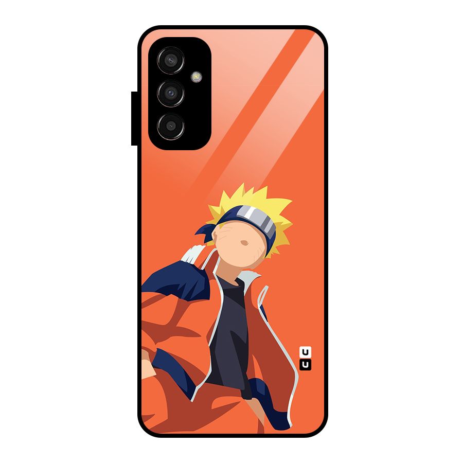 Naruto Uzumaki Minimalist Glass Back Case for Galaxy F13