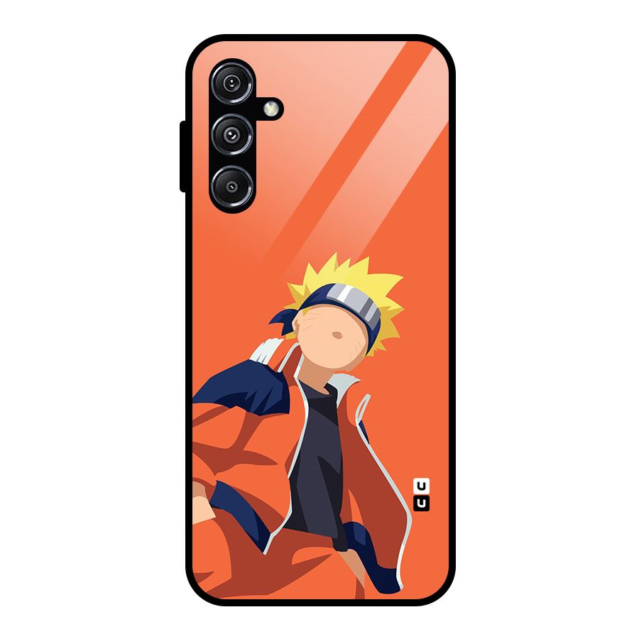 Naruto Uzumaki Minimalist Glass Back Case for Galaxy M34 5G