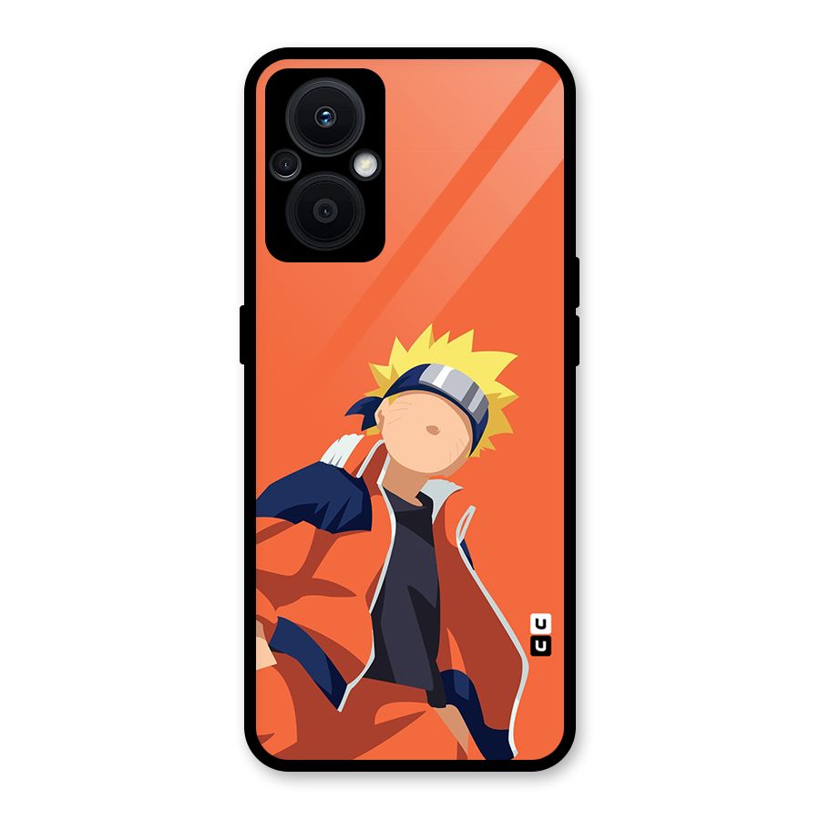 Naruto Uzumaki Minimalist Glass Back Case for Oppo F21s Pro 5G