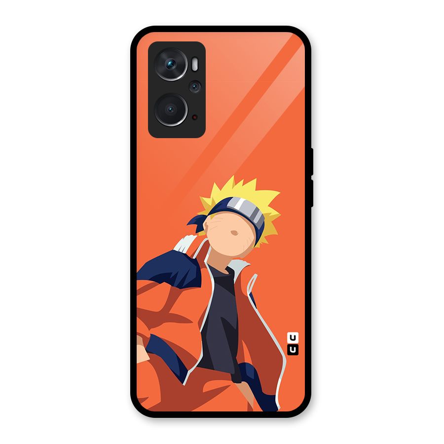 Naruto Uzumaki Minimalist Glass Back Case for Oppo K10 4G