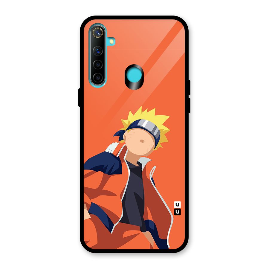 Naruto Uzumaki Minimalist Glass Back Case for Realme 5