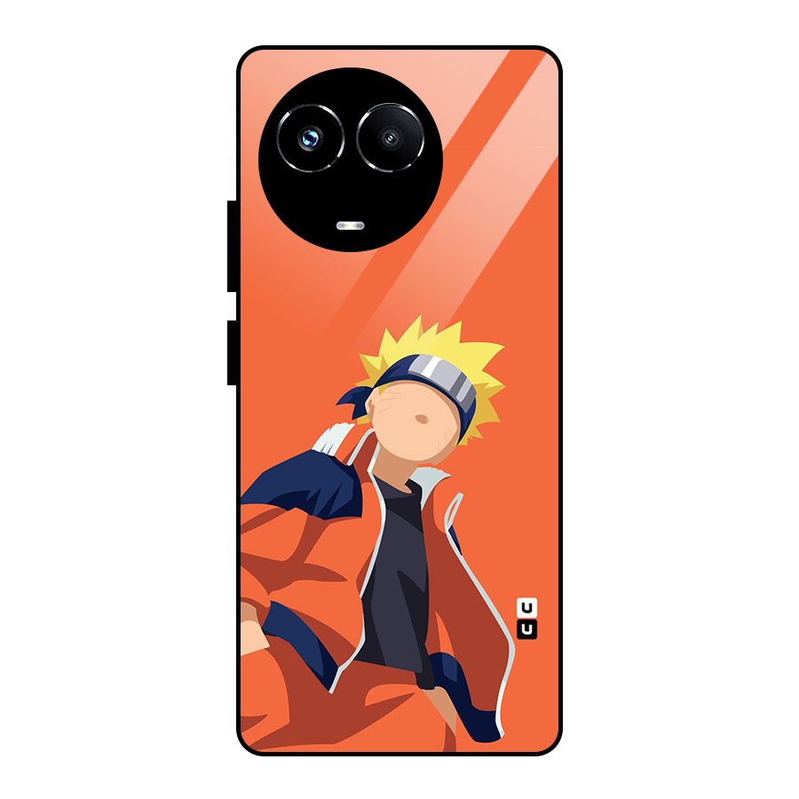 Naruto Uzumaki Minimalist Glass Back Case for Realme Narzo 60X