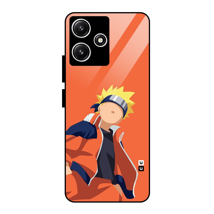 Naruto Uzumaki Minimalist Glass Back Case for Redmi 12 5G