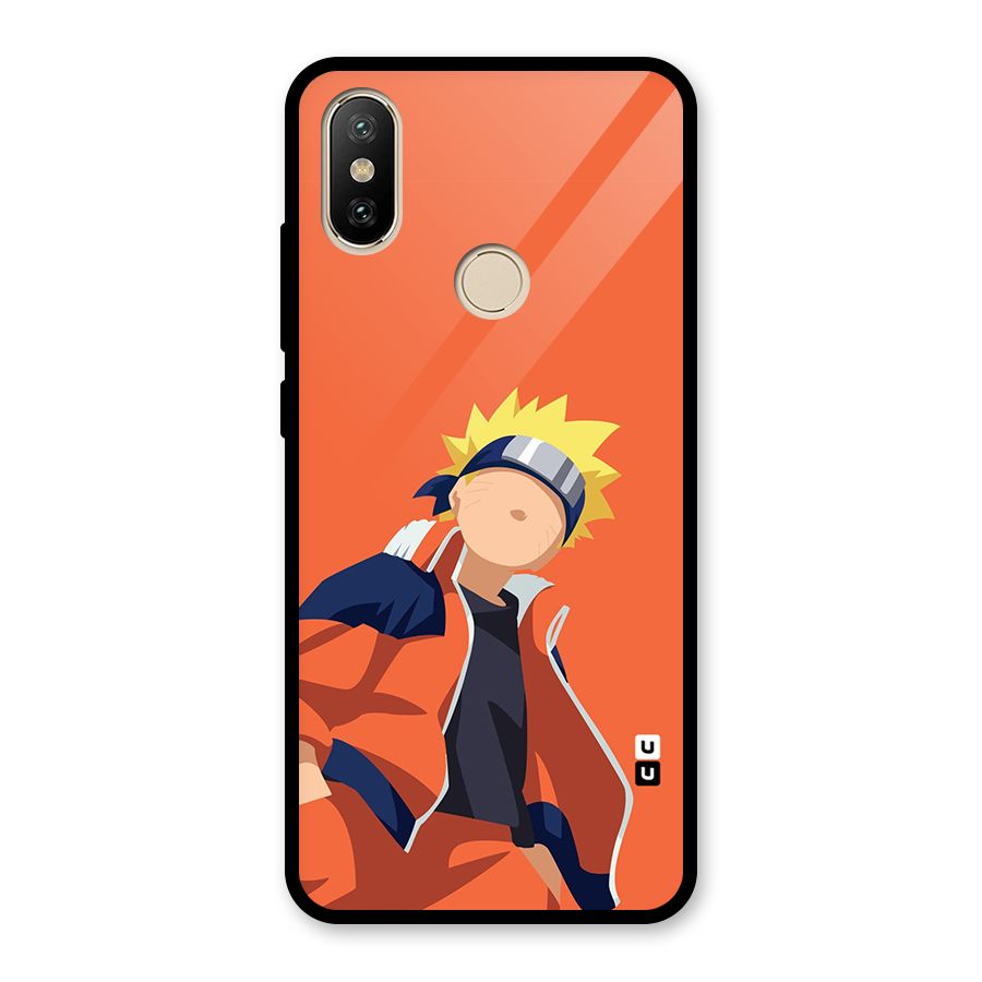 Naruto Uzumaki Minimalist Glass Back Case for Redmi A2
